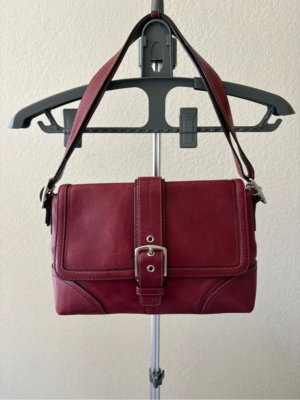 Coach Burgundy Handbag & Wallet w/ Dustbag